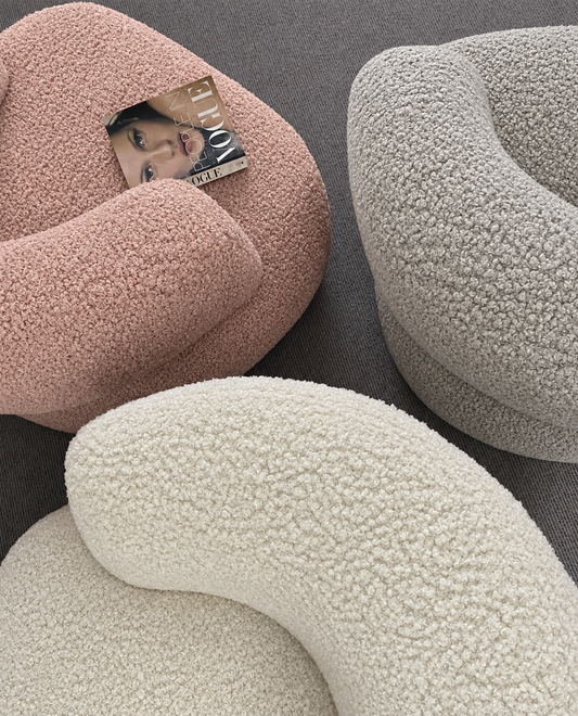 Performance Bouclé Fabric - Pink