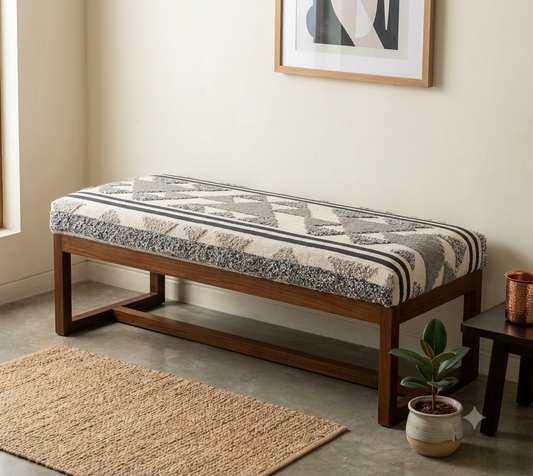 Nomad Kilim Fabric - Tonal Grey