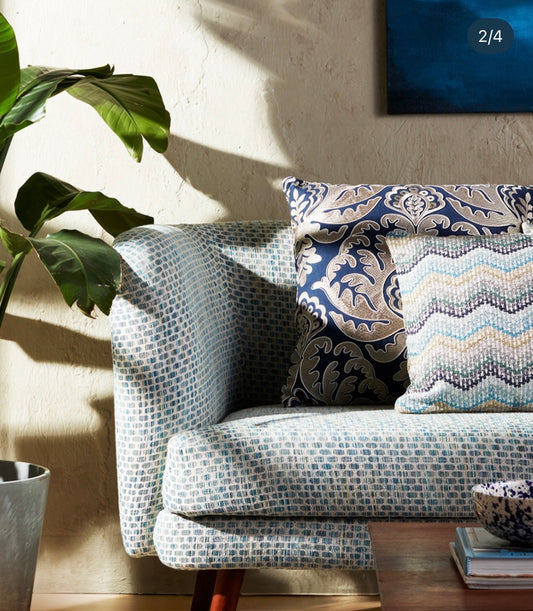 Damask Royale Fabric - Indigo