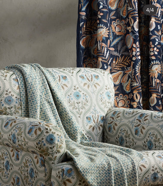 Floral Tale Fabric - Blue