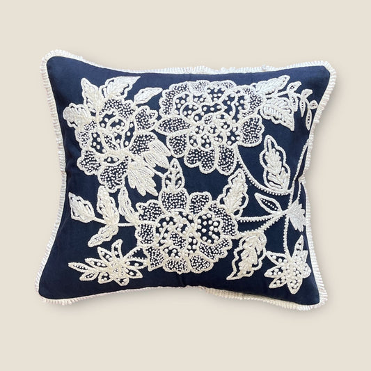 Inkwash Beaded Cushion