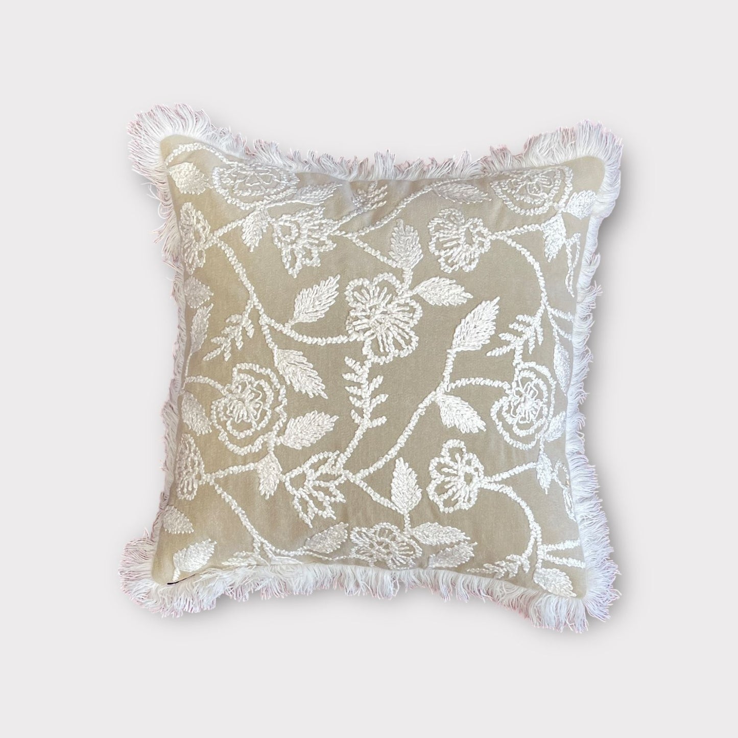 Fringe Rose Cushion