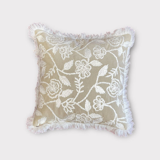 Fringe Rose Cushion