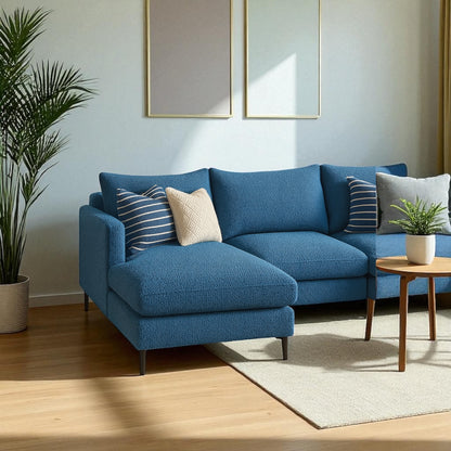 Modern Luxe Bouclé Fabric - Azure Blue