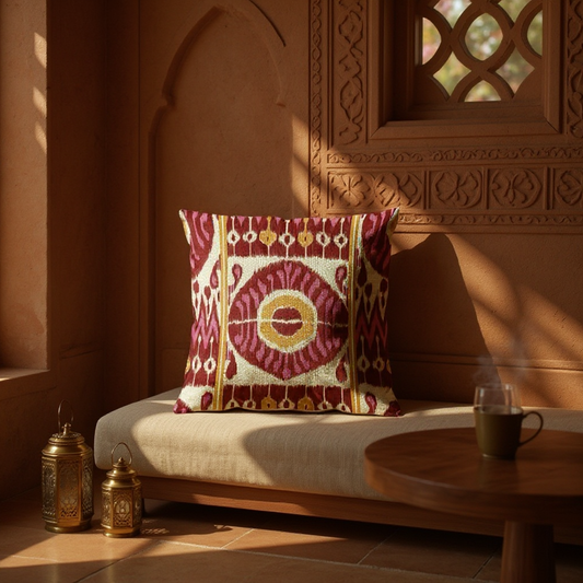 Grand Medallion Pink Cushion