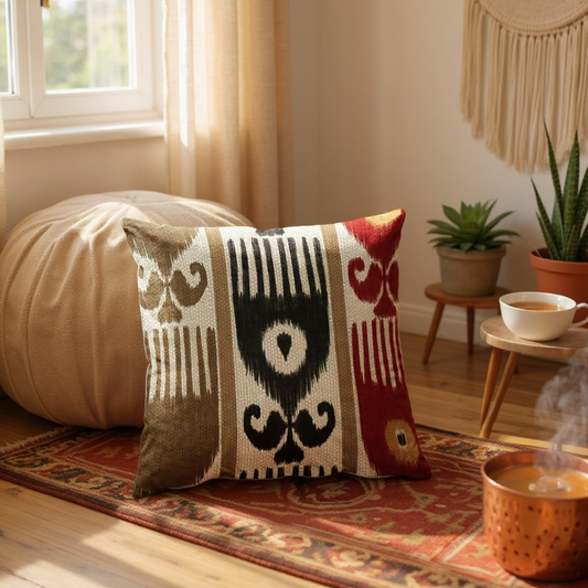 Ikat Grid Cushion