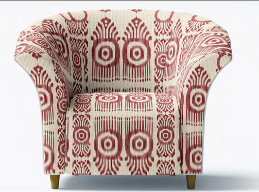 Talisman Eye Fabric – Dark Red