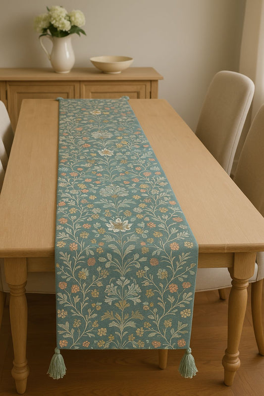 Chandee Threadwork Floral Table Runner