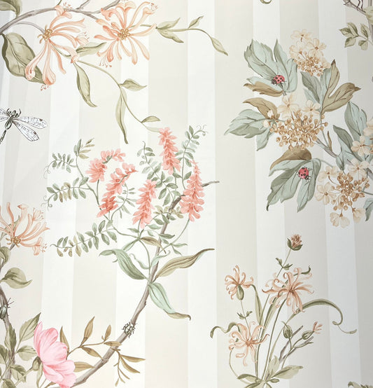 Wisteria Waltz Wallpaper – Coral