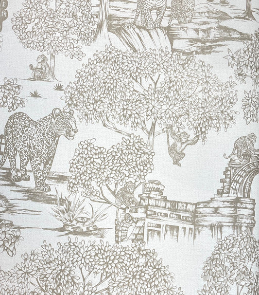 Garden Toile Wallpaper - Taupe