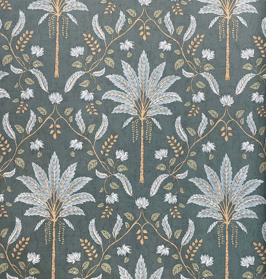 Gilded Palm Wallpaper – Teal