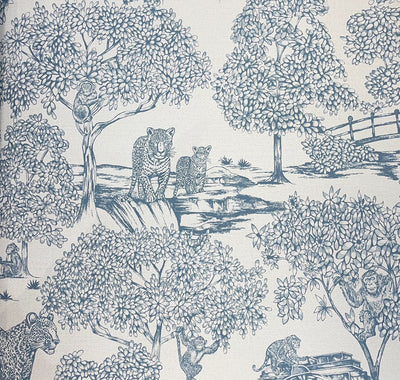 Garden Toile Wallpaper - Indigo