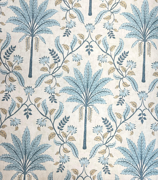 Gilded Palm Wallpaper – Sky Blue