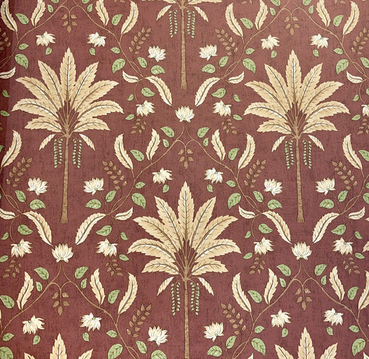 Gilded Palm Wallpaper – Rust