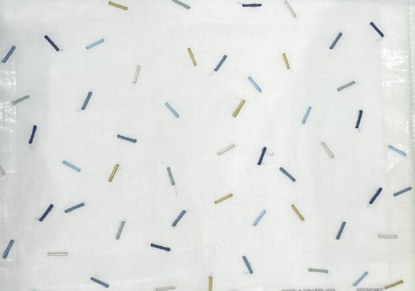 Confetti Dash Sheer Fabric - Blues