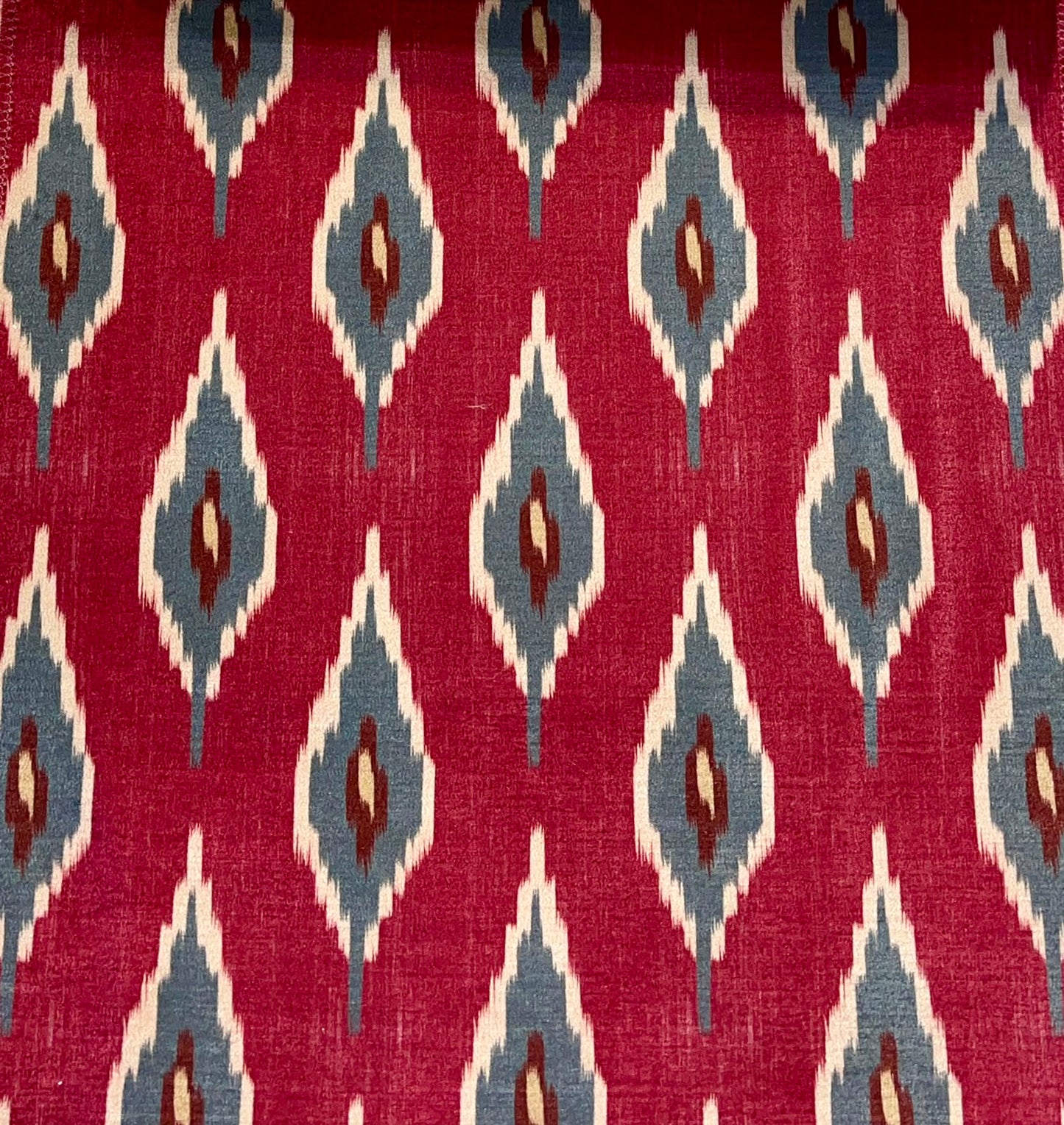 Everyday Ikat Fabric - Crimson & Slate