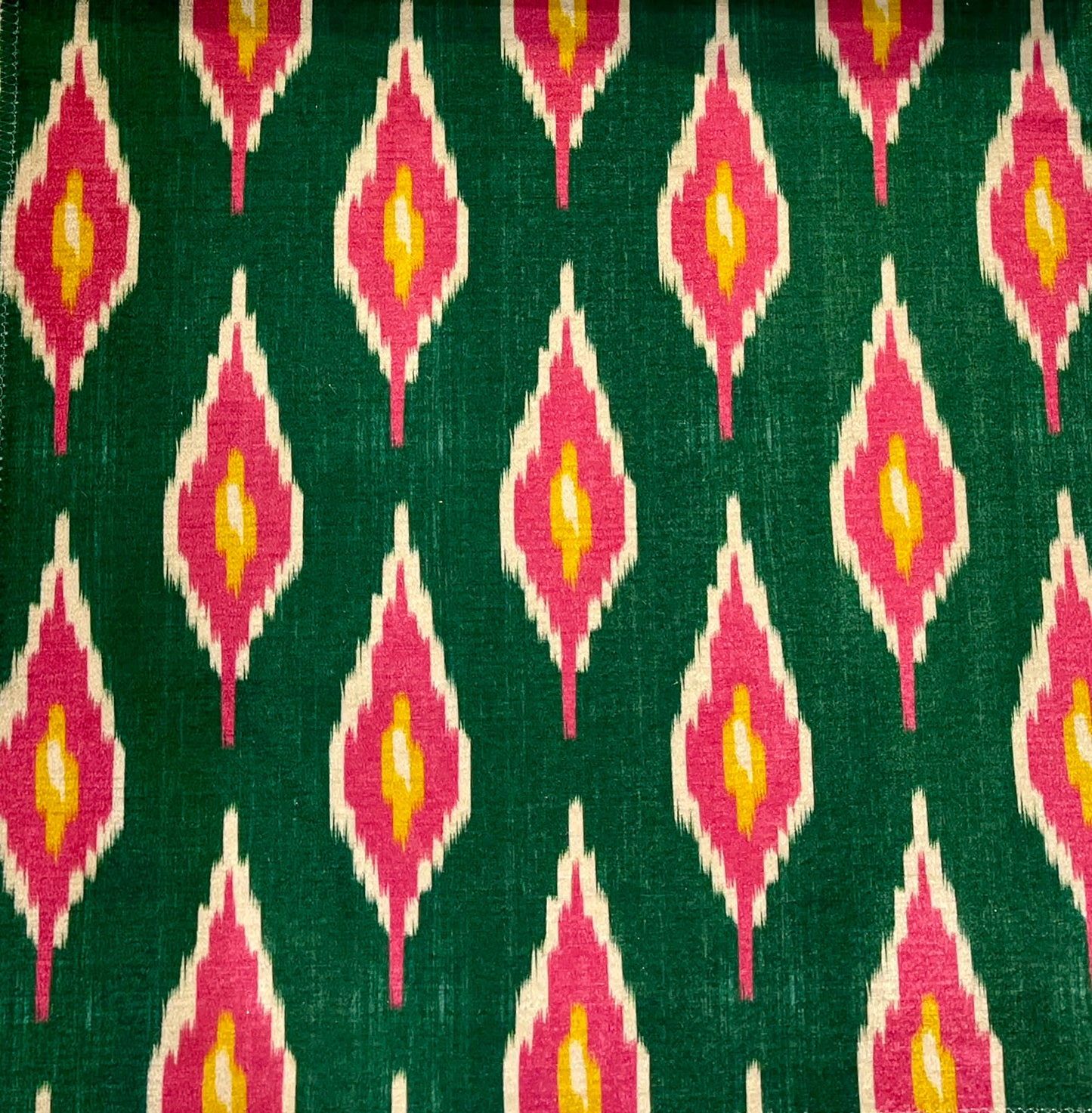 Everyday Ikat Fabric - Emerald & Pink