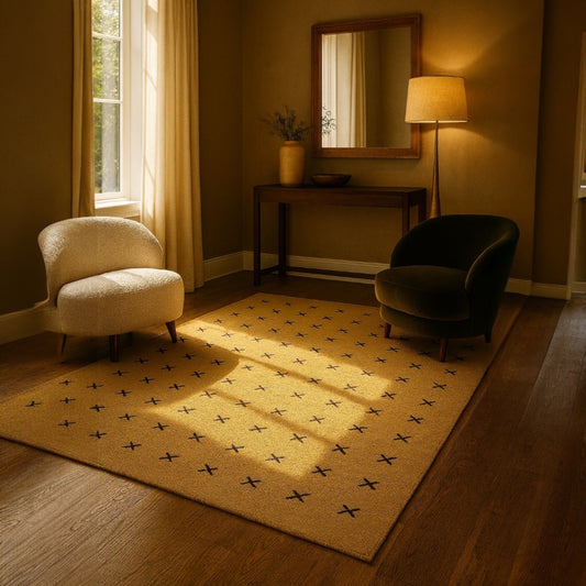 Cross Fade Rug - Brown/ Black