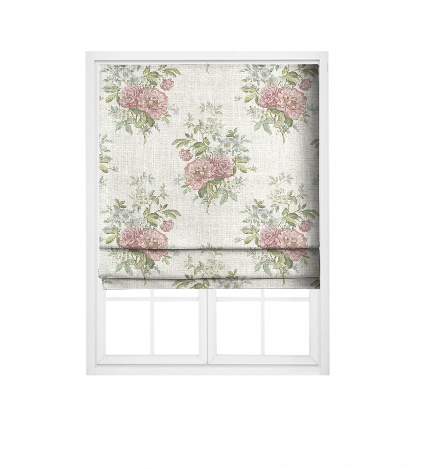 Vintage Floral Textile Fabric - Blush Pink