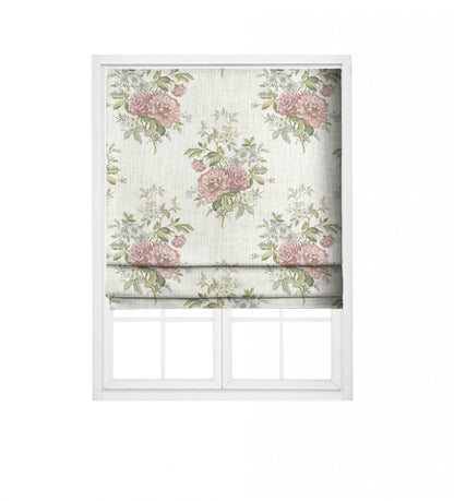 Vintage Floral Textile Fabric - Blush Pink