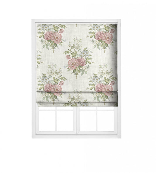Vintage Floral Textile Fabric - Blush Pink