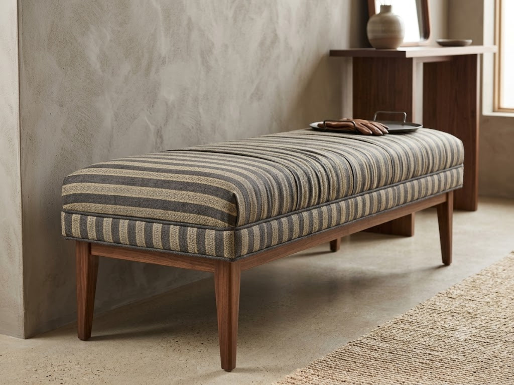 Tundra Stripe Black & White Fabric