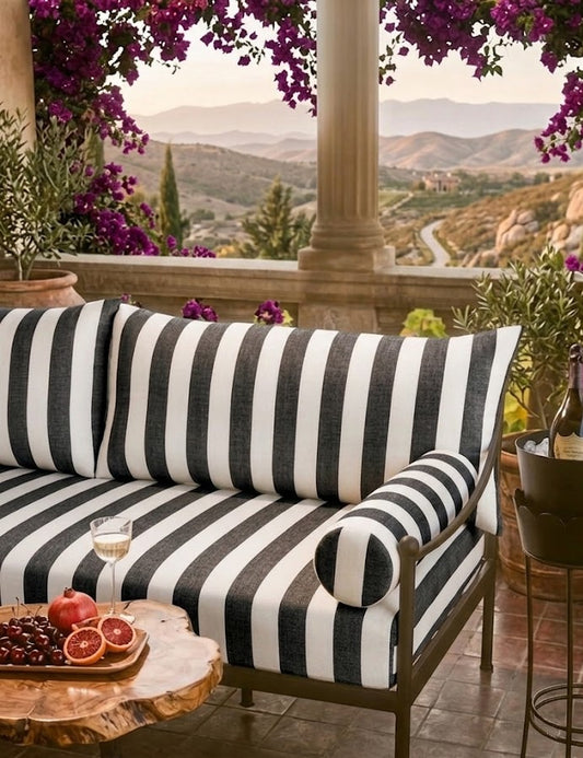 Veranda Black Outdoor Fabric