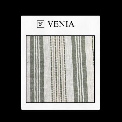 Chalk & Cheese Striped Fabric - Forest Green