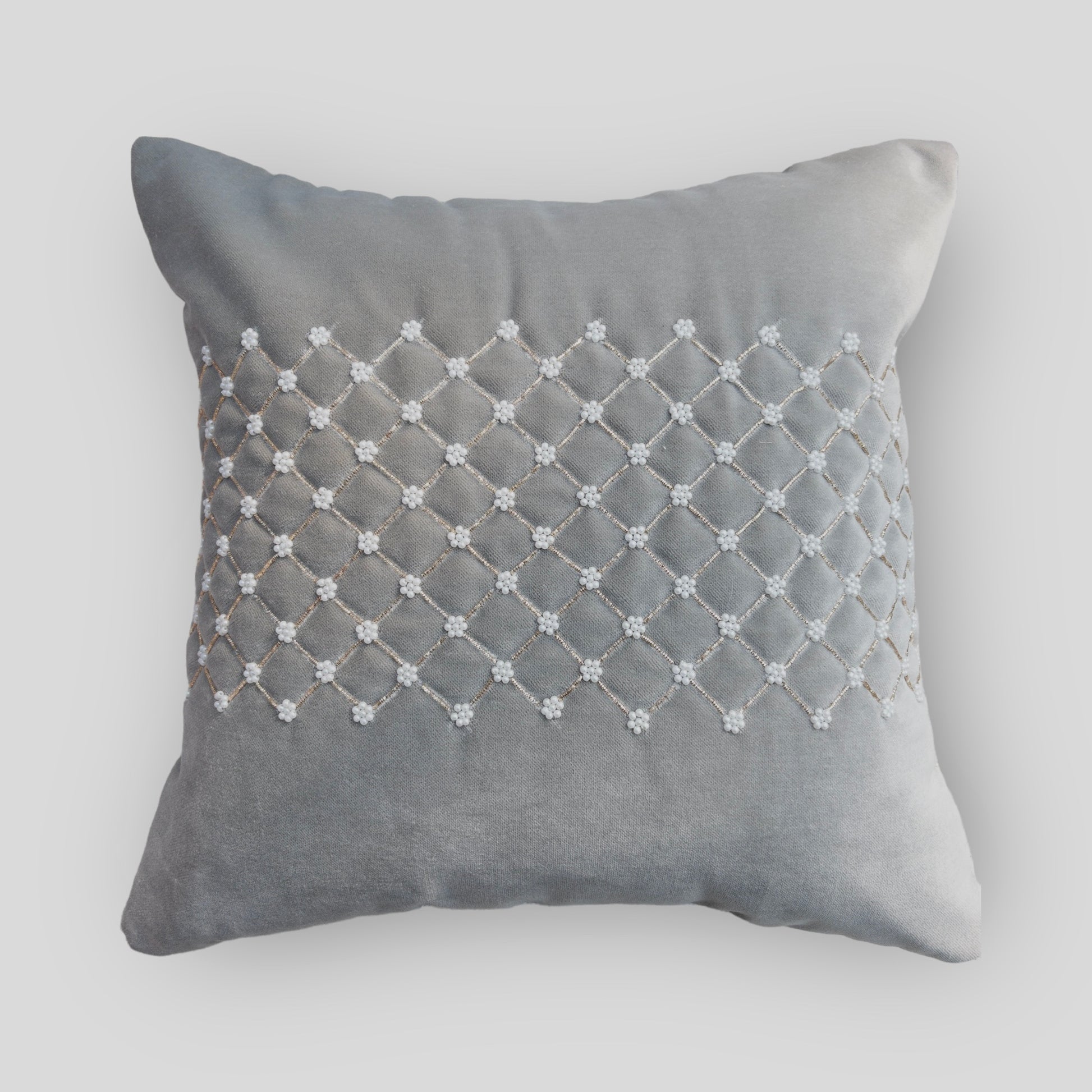 grey luxury cushion cover, ideal for enhancing living room