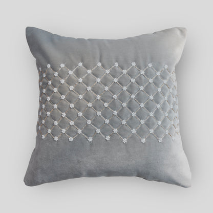 grey luxury cushion cover, ideal for enhancing living room