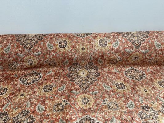 Regal Tapestry Fabric - Terracotta