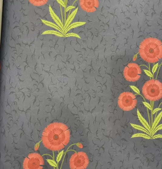 Florentine Wallpaper – Charcoal