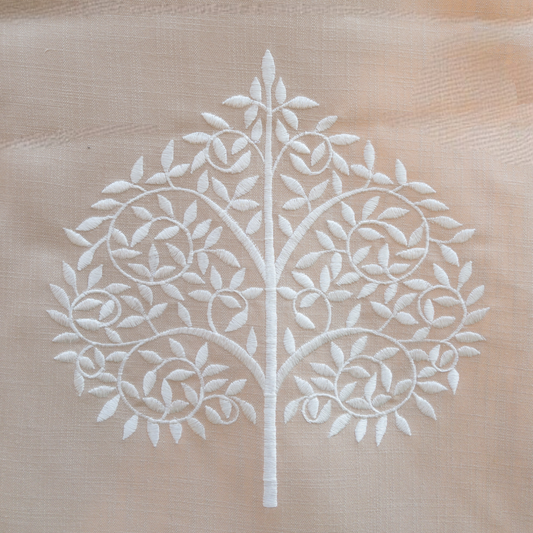 Close up of work on table runner