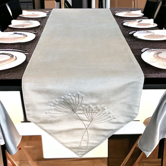 Luxury table runner placed on a dining table