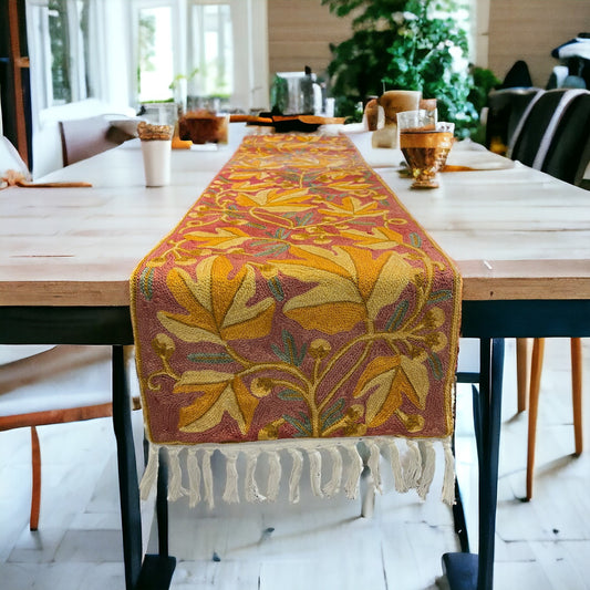 Saffron Valley Kashmiri Table Runner