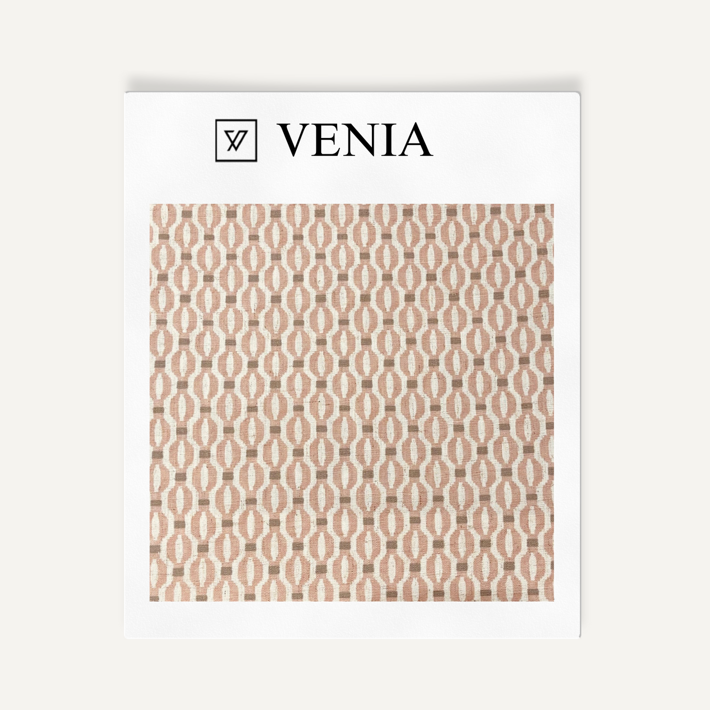 Warm pink align vertical pattern upholstery fabric swatch by Venia Home