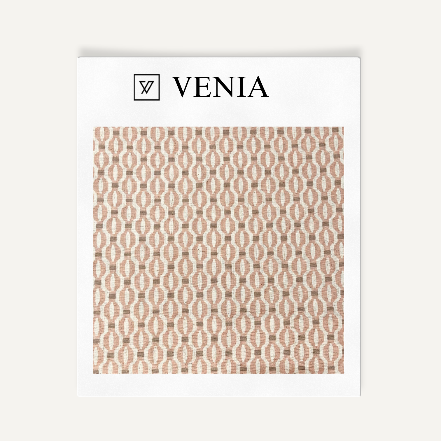 Warm pink align vertical pattern upholstery fabric swatch by Venia Home