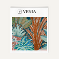 Amber palm upholstery fabric swatch by Venia Home