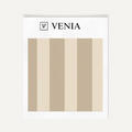 Beige mix atelier stripe velvet upholstery fabric swatch by Venia Home