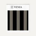 Black and graphite atelier stripe velvet upholstery fabric swatch by Venia Home