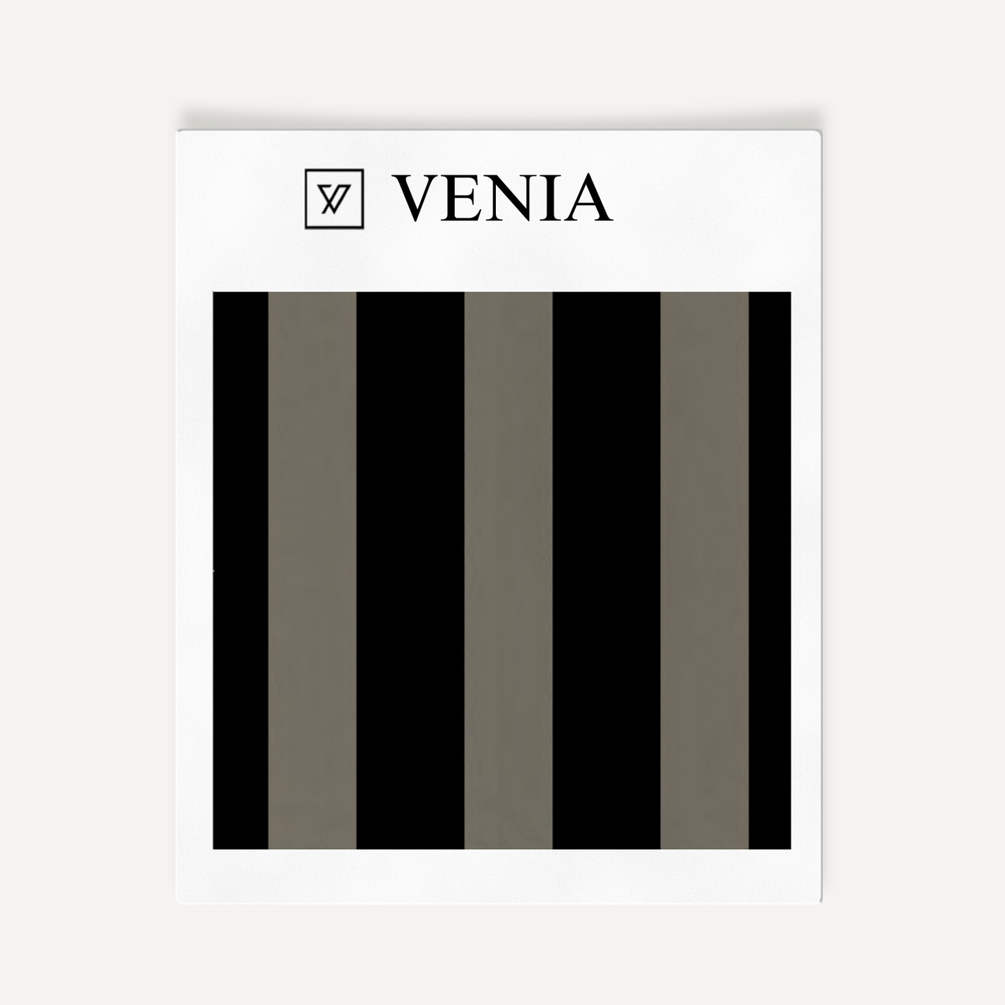 Black and graphite atelier stripe velvet upholstery fabric swatch by Venia Home