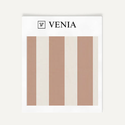 Atelier Stripe Velvet Fabric - Ivory & Blush