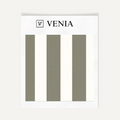 Ivory and khaki atelier stripe velvet upholstery fabric swatch by Venia Home