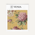 Yellow ochre bloom reverie upholstery fabric swatch by Venia Home