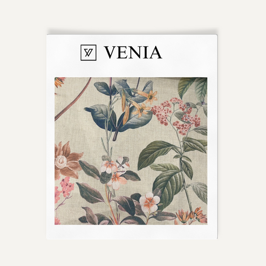 Botanical voyage upholstery fabric swatch by Venia Home