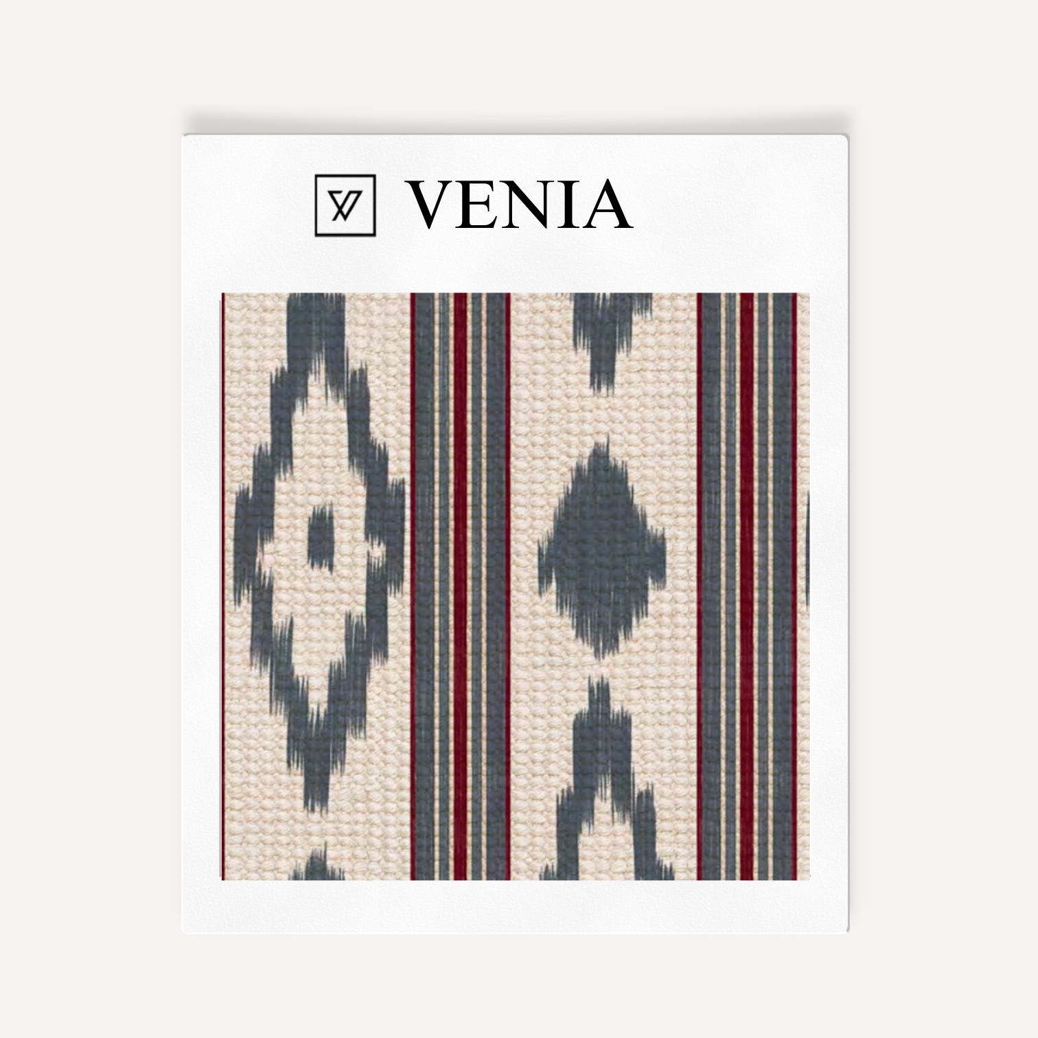 Indigo caravan trail upholstery fabric swatch by Venia Home