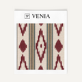 Maroon caravan trail upholstery fabric swatch by Venia Home