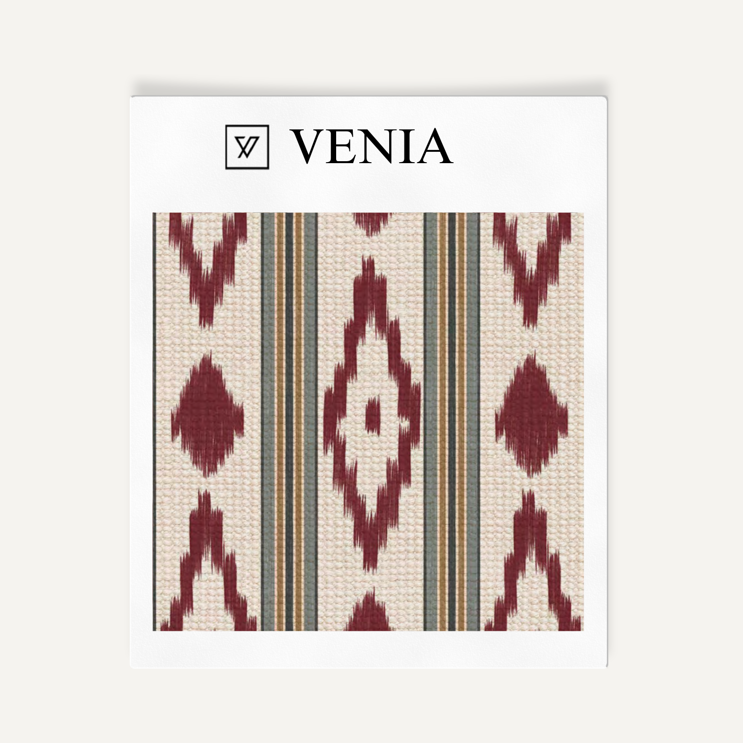 Maroon caravan trail upholstery fabric swatch by Venia Home