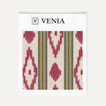 Rose pink caravan trail upholstery fabric swatch by Venia Home