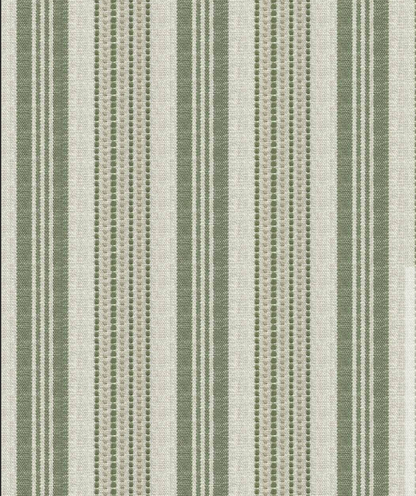 Texture of forest green chalk and cheese striped fabric